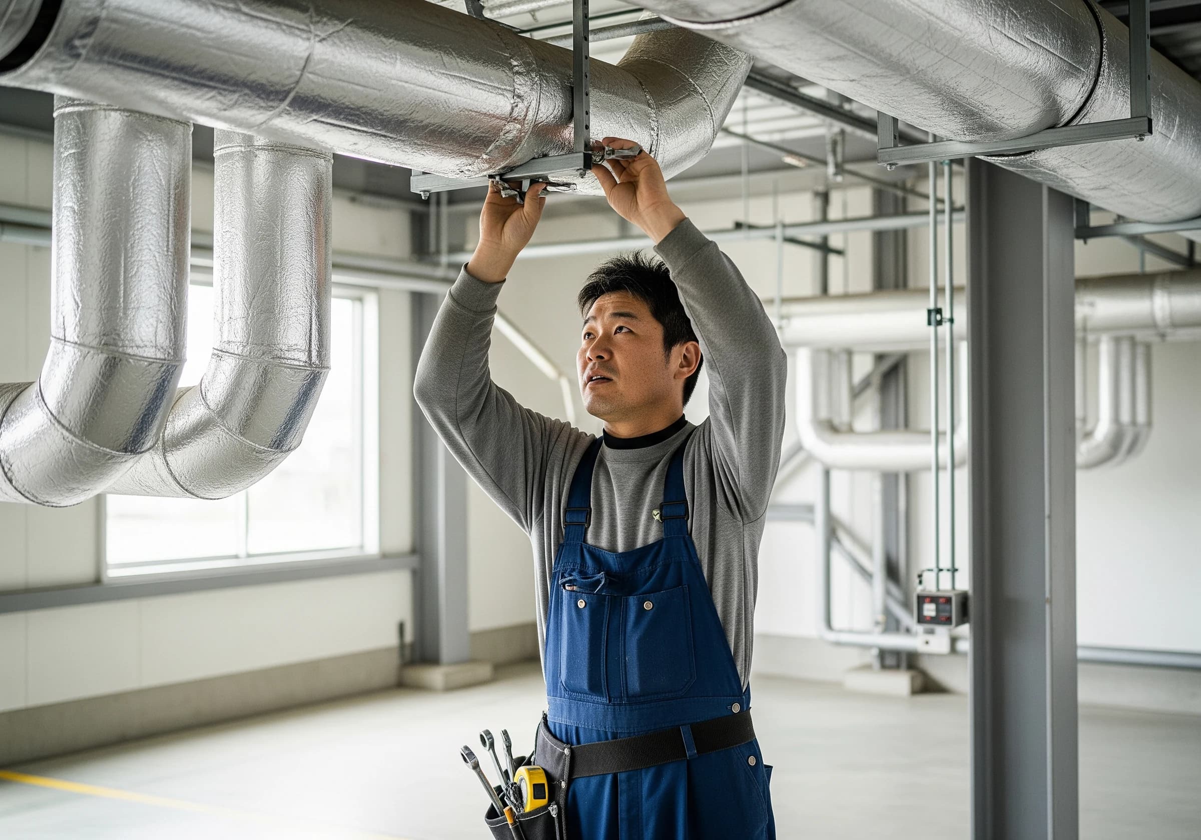 冷凍冷蔵設備の施工作業